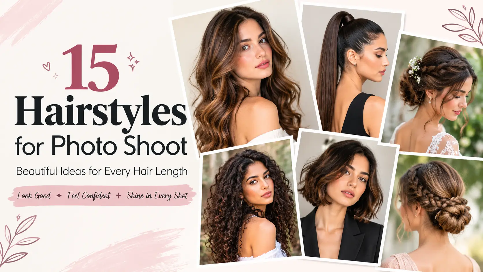 Beautiful hairstyle inspiration for a professional photo shoot